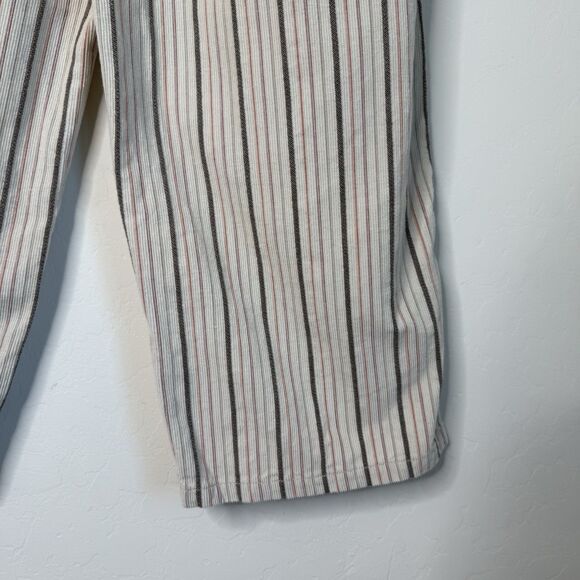 Urban Outfitters Size 4 Striped Corduroy Pleated Front High Rise Cropped Trouser - Picture 9 of 16